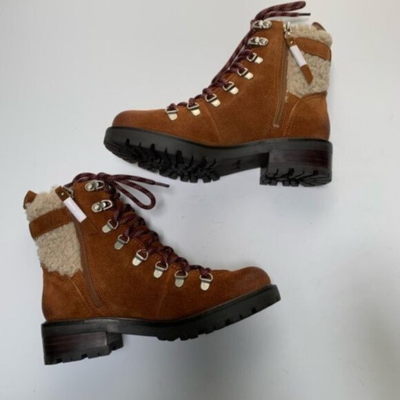 NIB Sam Edelman Brown Tenlee Hiker Winter Boots - Picture 7 of 16